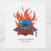 One Degree Hotter Grad Gastgeschenk Weinetikett (Einzelnes Label)