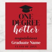 One Degree Hotter - Red Black - Abschluss Weinetikett (Einzelnes Label)