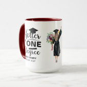One Degree Hotter Script Photo Graduation Tasse (Vorderseite Links)