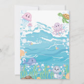 One-der the Sea Pastel Birthday Invitation Einladung (Rückseite)