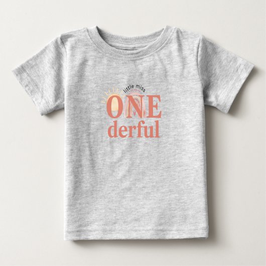 ONE-derful 1st Birthday Fine Jersey Baby T-Shirt (Vorderseite)
