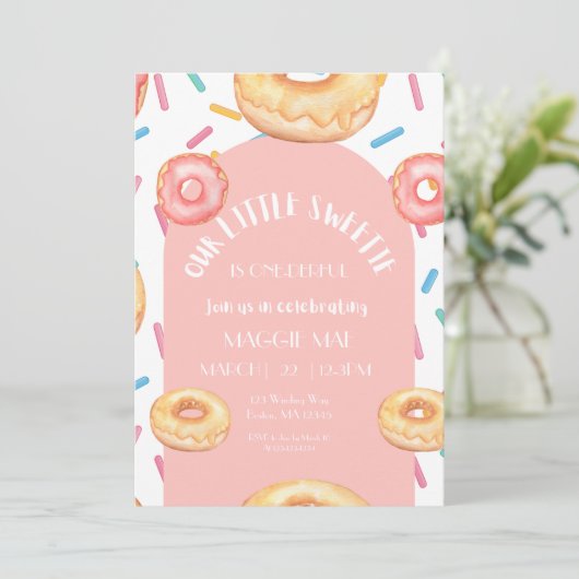 One-derful First Birthday Invitation  Einladung (Stehend Vorderseite)