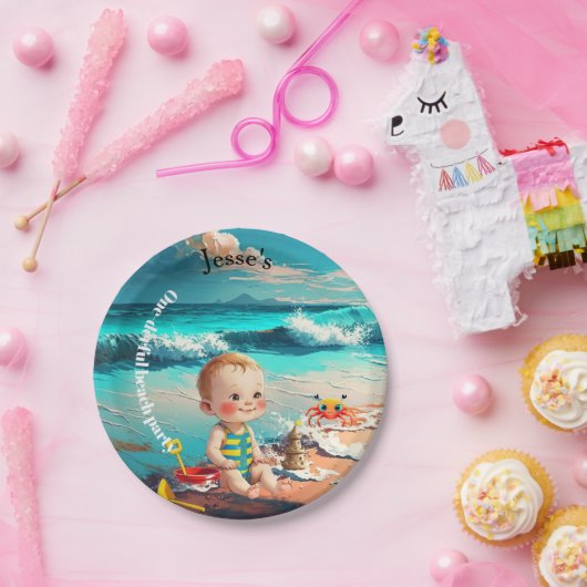 One-derful, first birthday pappteller (Party)