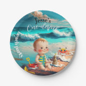 One-derful, first birthday pappteller (Vorderseite)