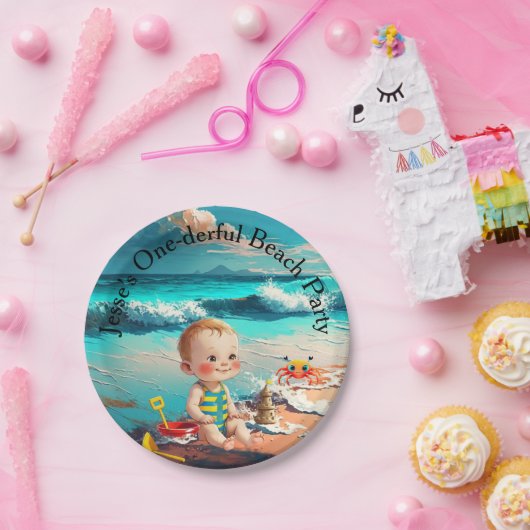 One-derful, first birthday pappteller (Party)