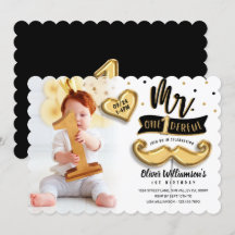One derful Gold Foil Balloon 1st Birthday Foto