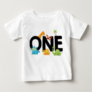 ONE Dinosaurier Erster Geburtstag Boy T-Rex Baby T-shirt