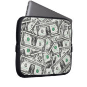 One Dollar Bill Pattern Laptopschutzhülle (Vorne Rechts)
