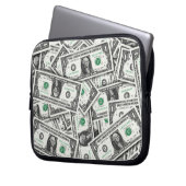 One Dollar Bill Pattern Laptopschutzhülle (Vorderseite Links)