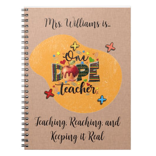 One Dope Teacher Custom Journal Notizblock (Vorderseite)