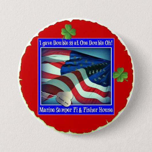 One Double Oh St. Patrick's Day Fundraiser Button (Vorderseite)