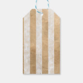 One Dozen Farm Fresh Eggs Gold Stripe Geschenkanhänger (Rückseite)