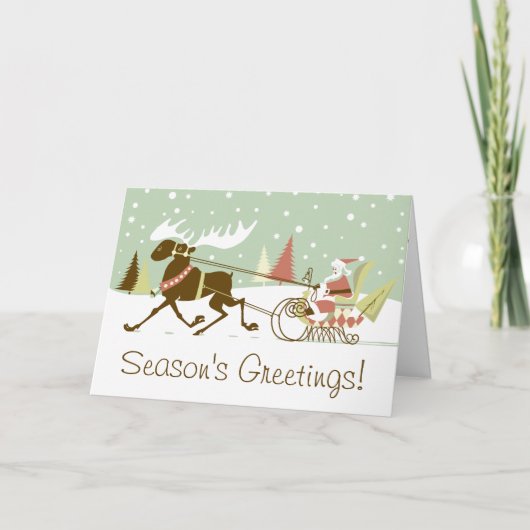 One Elche Open Sleigh Retro Weihnachten Weihnachte (Vorderseite)