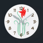 One ELEGANT Flower Show Runde Wanduhr<br><div class="desc">Style: Round (Medium) It's time to show off your favorite art, photos, and text with a custom round wall clock from Zazzle. Featured in two sizes, this wall clock is vibrantly printed with AcryliPrint®HD process to ensure the highest quality display of any content. Order this custom round wall clock for...</div>