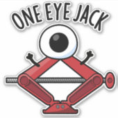 One Eye Jack Funny Car Jack Puff Aufkleber (Vorderseite)