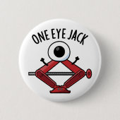 One Eye Jack Funny Car Jack Puff Button (Vorderseite)