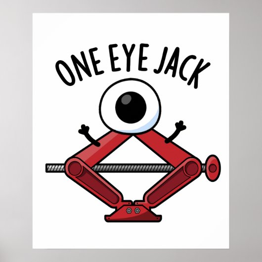 One Eye Jack Funny Car Jack Puff Poster (Vorne)