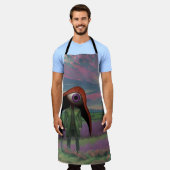 One Eye Looking Ahead Design Apron Schürze (Getragen)