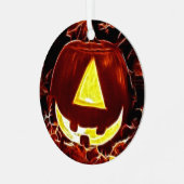 One Eyed Jack O-Lantern Halloween Ornament Aus Metall (Vorderseite links)