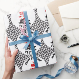 One Fast Race Motorcycle Boy 1st Birthday Party Geschenkpapier