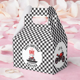 One Fast Race Motorcycle Boy 1st Birthday Party Geschenkschachtel