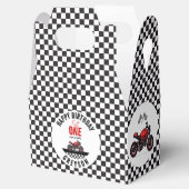 One Fast Race Motorcycle Boy 1st Birthday Party Geschenkschachtel (Geöffnet)