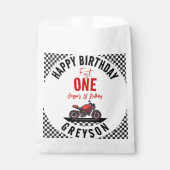 One Fast Race Motorcycle Boy 1st Birthday Party Geschenktütchen (Vorderseite)