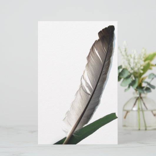 One Feather Briefpapier (Stehend Vorderseite)