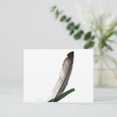 One Feather Postkarte (Stehend Vorderseite)