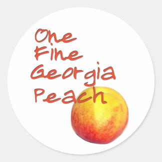 One Fine Georgia Peach Runder Aufkleber