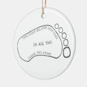 One Foot Island Aitutaki - Cookinseln Keramik Ornament (Links)