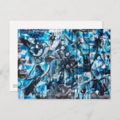 "One for Sorrow, Two for Joy" Acrylic Art Postcard Postkarte (Vorne/Hinten)