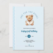 One for the Book 1st Birthday Invitation for Boys Einladung (Vorderseite)