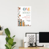 One For The Books 1st Birthday Welcome Sign Poster (Heimbüro)