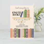 One for the Books Book Lover’s Thirtieth Birthday Einladung (Stehend Vorderseite)