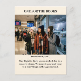 One for the Books Custom Photo Postcard Postkarte