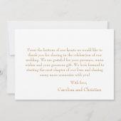 One Foto Wedding Dankeschön Card Dankeskarte (Rückseite)