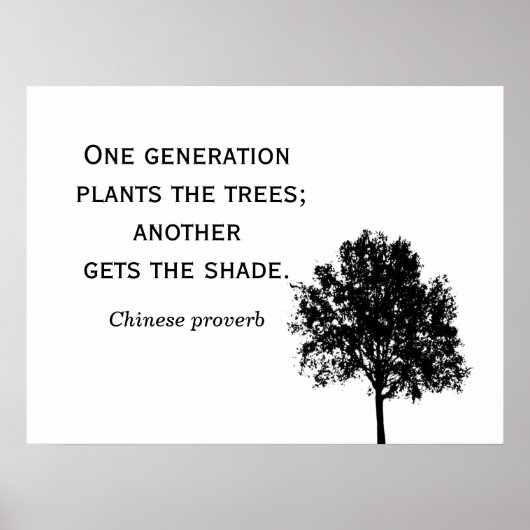 One Generatin Plants the Tree **** Poster (Vorne)