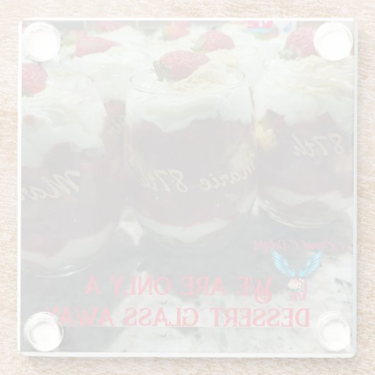 "One Glass Away"-Untersetzer Glasuntersetzer (Rückseite)