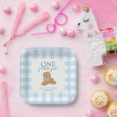 One Golden Year Golden Doodle Boys Birthday Pappteller (Party)