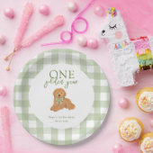 One Golden Year Goldendoodle Birthday Party Pappteller (Party)