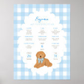 One Golden Year Puppy Dog 1st Birthday Milestone  Poster (Vorne)