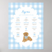 One Golden Year Puppy Dog 1st Birthday Milestone  Poster (Vorne)