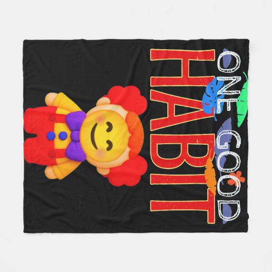 One Good Habit Fleecedecke (Vorderseite (Horizontal))