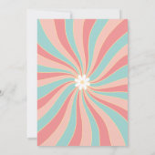 One Groovy Babe Pink Daisy 70er Retro 1. Geburtsta Einladung (Rückseite)