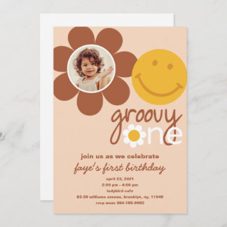 ONE Groovy Baby Invitation Einladung