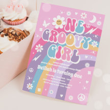 One Groovy Girl Peace Liebe Party Rainbow Birthday