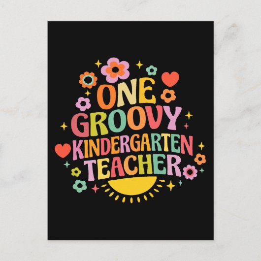 One groovy kindergarten teacher postkarte (Vorderseite)