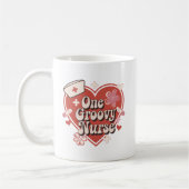 "One Groovy Nurse Heart Design" Kaffeetasse (Links)