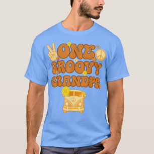 One Groovy Opa Retro Mama Hippie Birthday 70er F T-Shirt